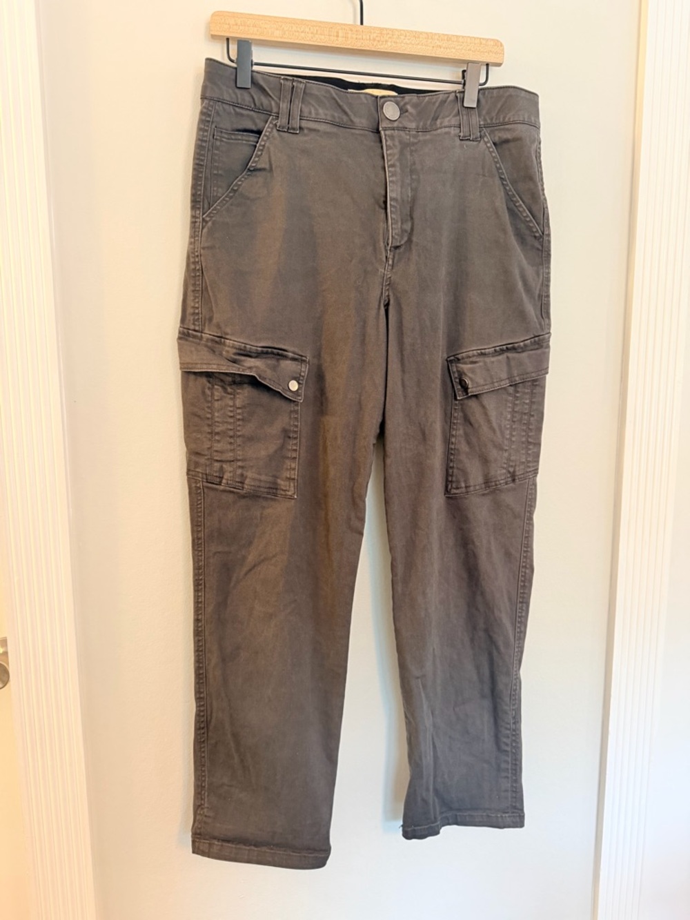 Democracy “Ab” Technology Gray Cargo Utility Pants Women’s Size 14